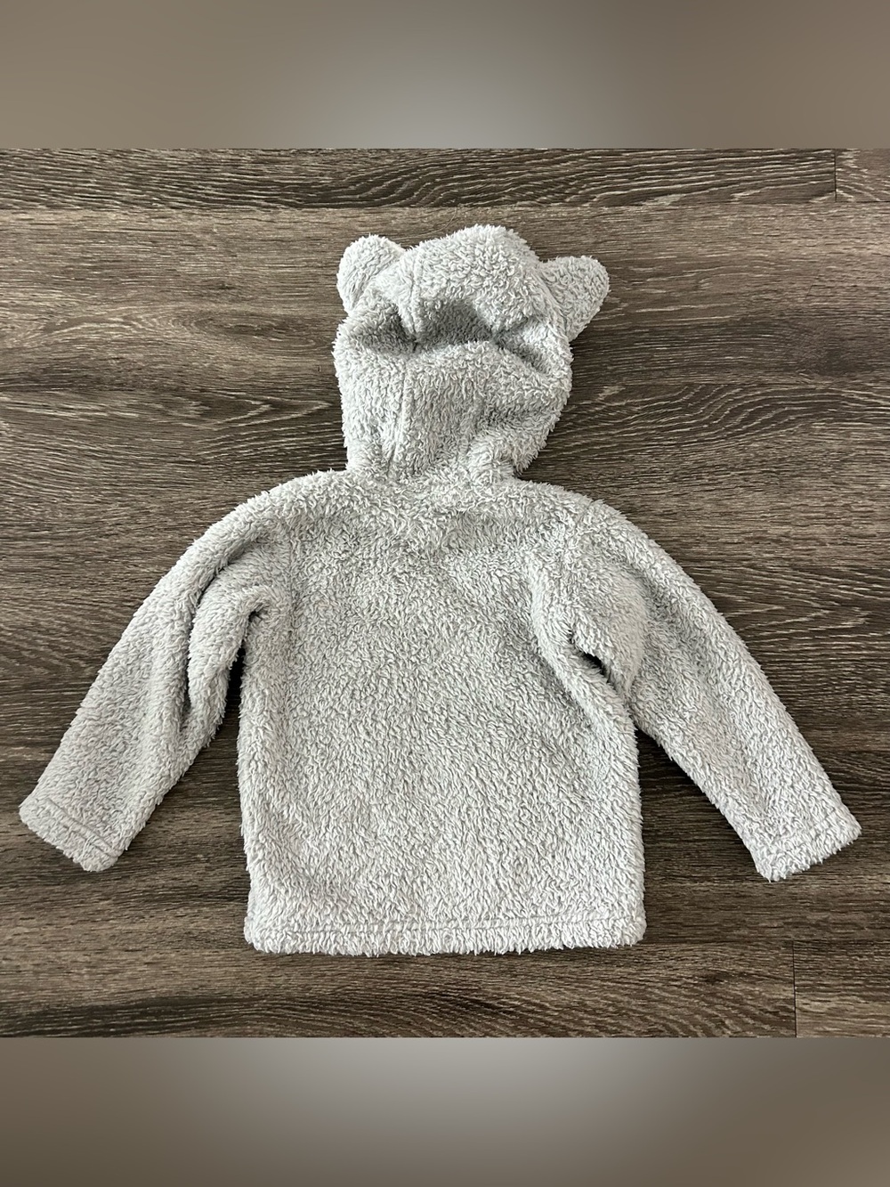 Patagonia Baby Furry Friends Hooded Fleece Jacket Gray Full Zip Ears Toddler 2T - Picture 4 of 8